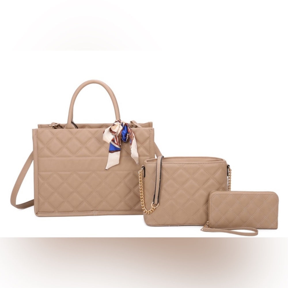 NWT 3 piece set Boutique Tote bag crossbody
